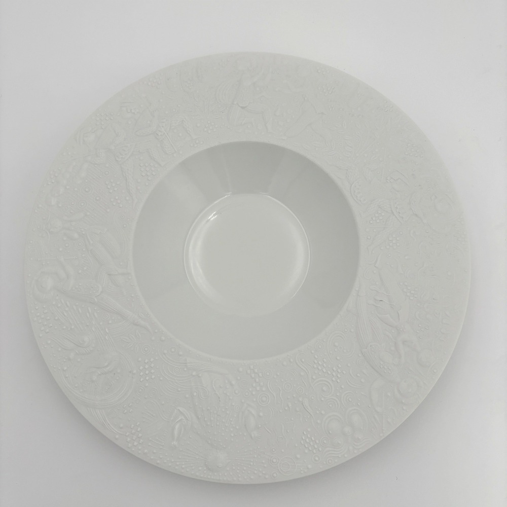 Rosenthal Magic Flute 11" Underplate White Round Vegetable Bjorn Wiinblad VTG